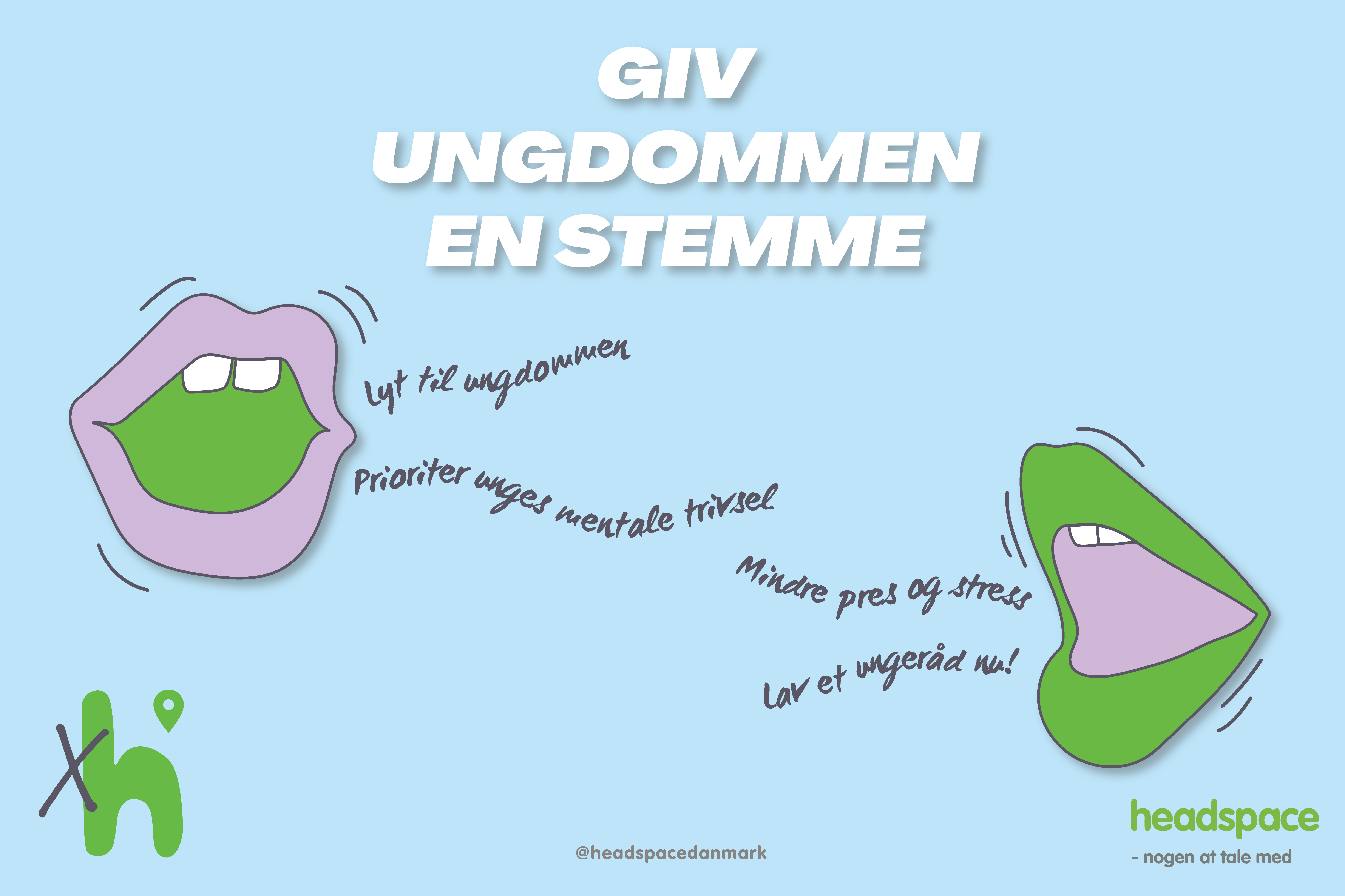 Giv ungdommen en stemme grafik