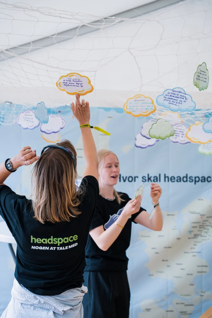 Drømmefanger med ugnes drømme for fremtiden i headspace telt på Folkemødet